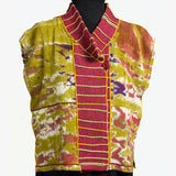 Judith Bird Vest, Short, Red/Olive, S/M