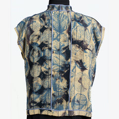 Judith Bird Vest, Short, Blue/Black/Tan, S