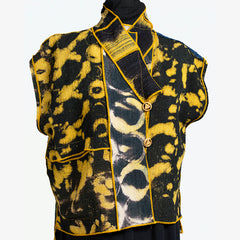 Judith Bird Vest, Short, Yellow/Black, S