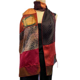 Judith Bird Scarf, SilkSingles, Reds/Gold/Black