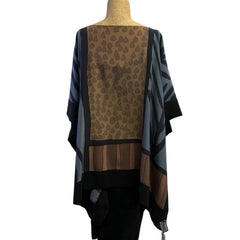 Kay Chapman Tunic, Elia, Patchwork, Tan/Grey/Black, OS