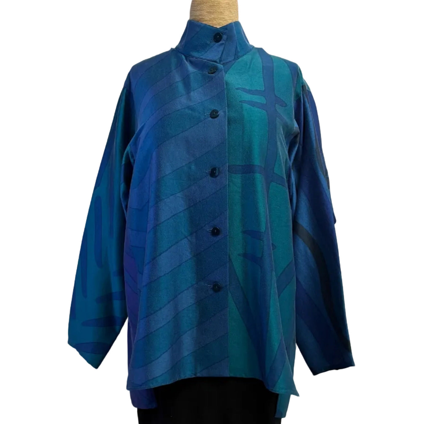 Kay Chapman Shirt, Issey, Why Not, Turquoise/Blue, S/M