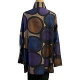 Kay Chapman Shirt, Issey, Pebbles, Tan/Copper/Purple/Navy, L