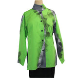 Kay Chapman Shirt, Issey, Fault Line, Lime & Green S