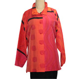 Kay Chapman Shirt, Issey, Patchwork, Orange/Coral L