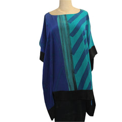 Kay Chapman Tunic, Elia, Why Not, Navy/Turquoise, OS