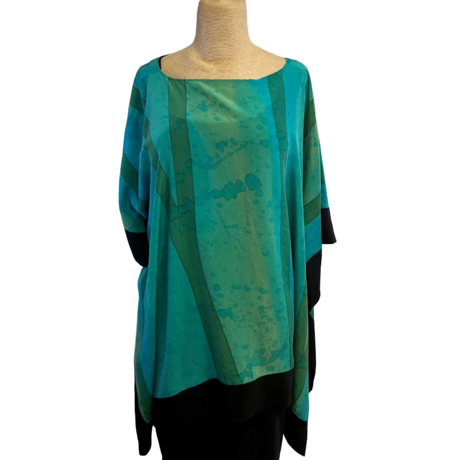 Kay Chapman Tunic, Elia, Splatter, Seafoam, OS