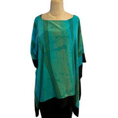 Kay Chapman Tunic, Elia, Splatter, Seafoam, OS