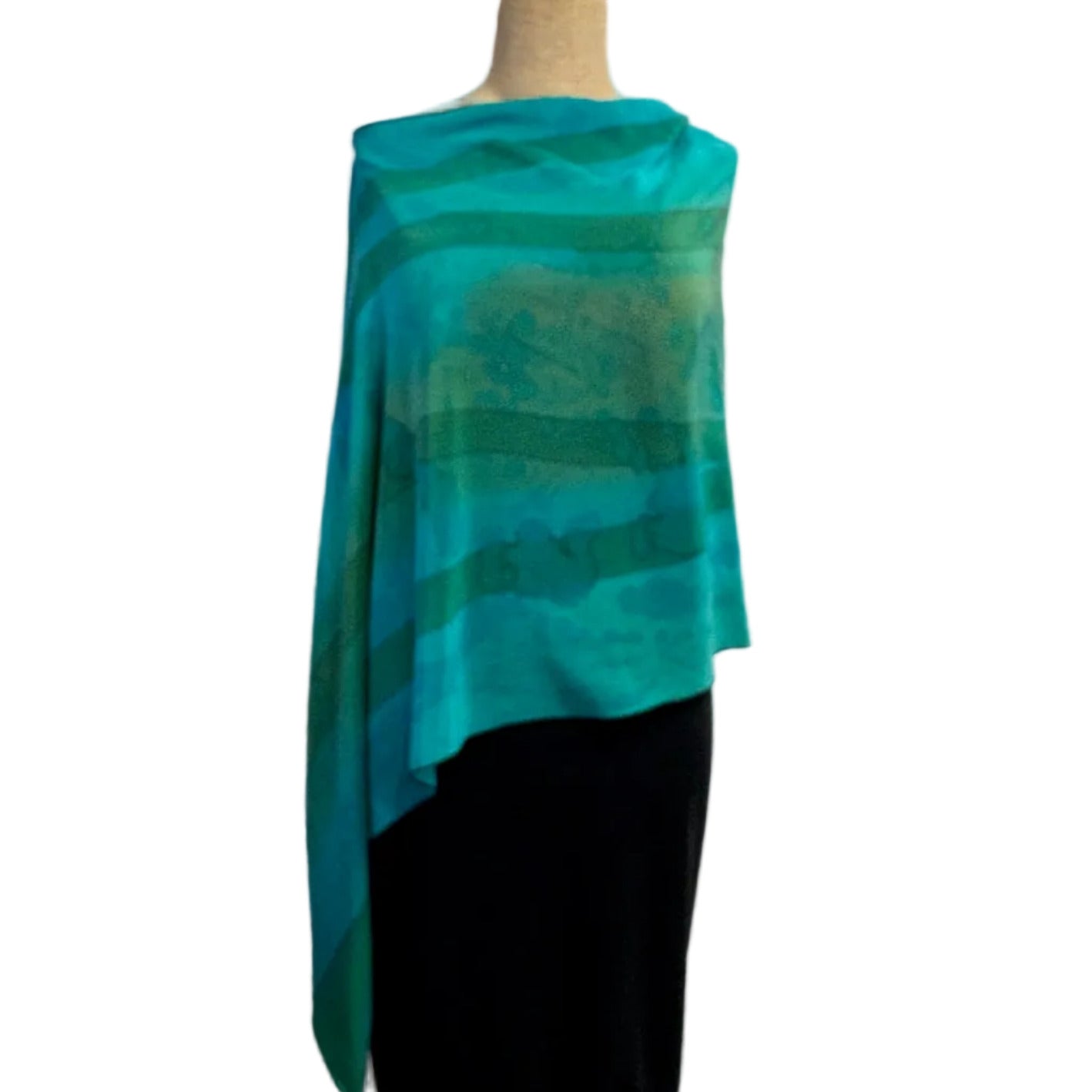 Kay Chapman Poncho, Splatter, Seafoam, OS