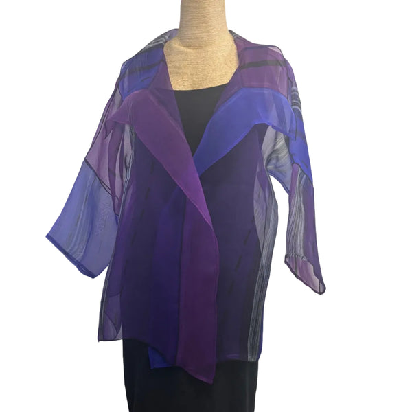 Kay Chapman Jacket, Origami, Purples, OS Fits S through  L