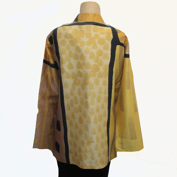 Kay Chapman Shirt, Santa Fe, Patchwork, Yellow/Brown, M