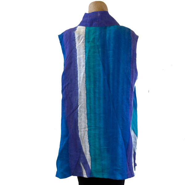 Kay Chapman Vest, Swing, Turquoise/Purple/White, S