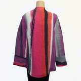 Kay Chapman Jacket, Asymmetrical, Pink/Orange/Grey/Lavender/White, S