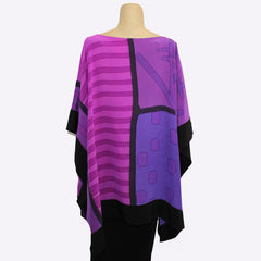 Kay Chapman Tunic, Elia, Patchwork, Purple/Magenta, OS