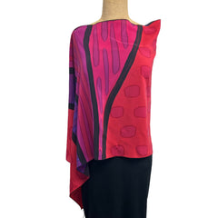 Kay Chapman Shawl, Red/Pink/Purple