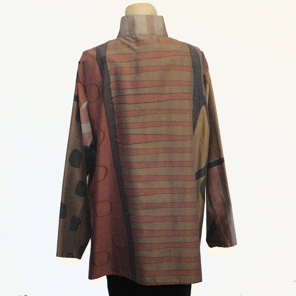 Kay Chapman Shirt, Issey, Patchwork, Copper/Bronze, L