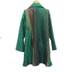 Kay Chapman Shirt, Swing, Miro, Green/Rust,/Lime, L