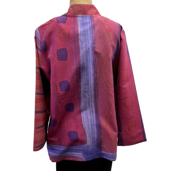 Kay Chapman Shirt, Why Not, Santa Fe, Salmon/Purple, XS
