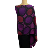 Kay Chapman Poncho, Pebbles, Violet/Red OS