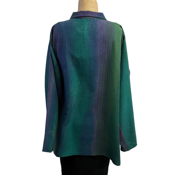 Kay Chapman Shirt, Issey, Green/Purple  L