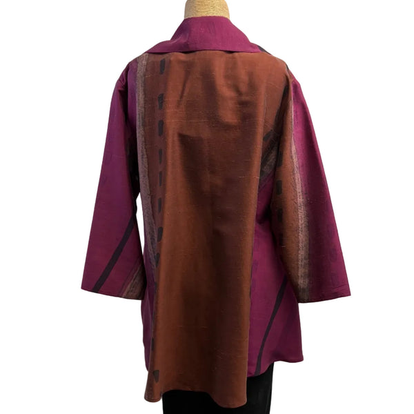 Kay Chapman Shirt, Swing, Splatter, Pink/Rust S