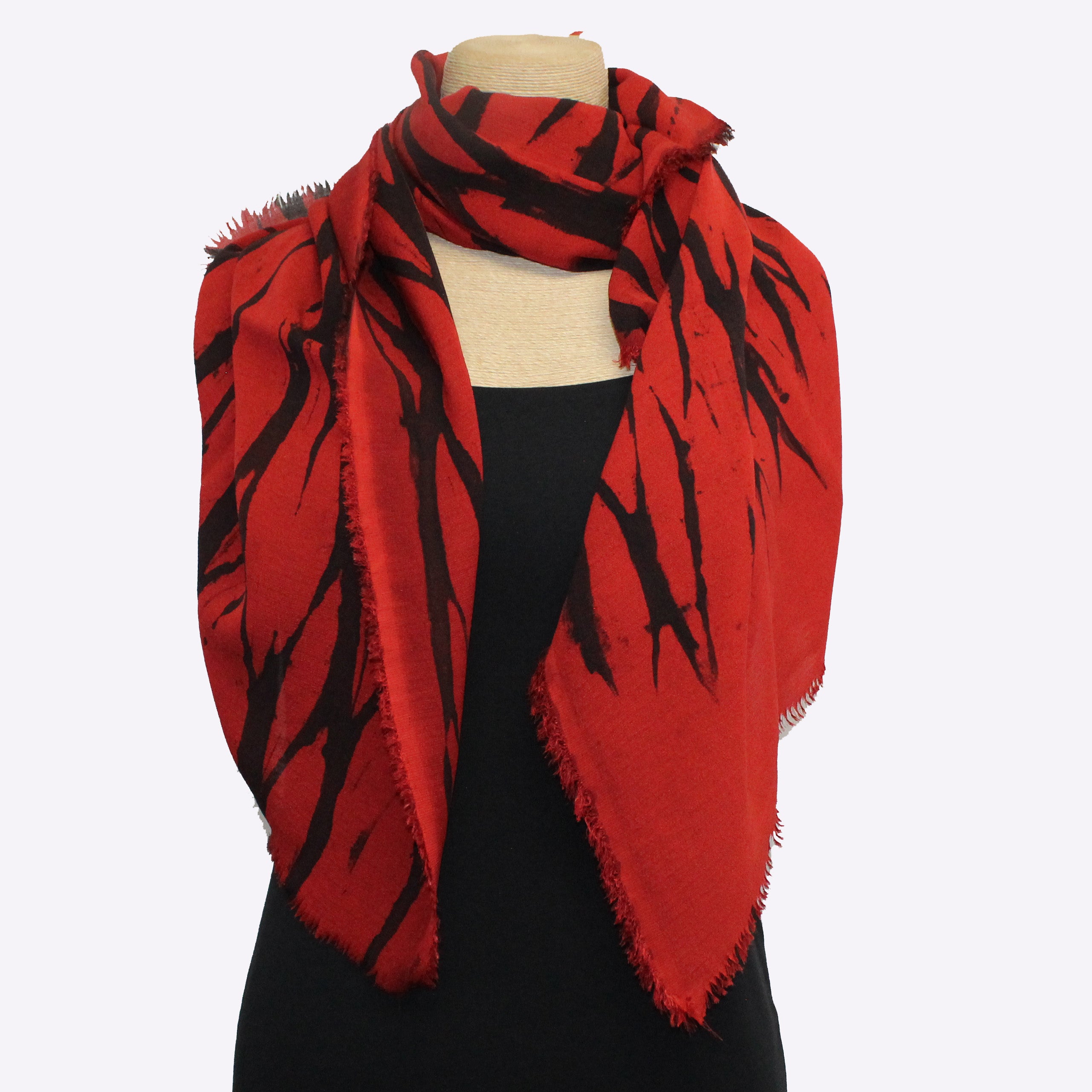 Kiss of the Wolf Scarf, Red/Black Original