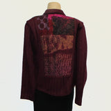 Liz Spear Jacket, Burgundy With Nuno Felting, XS