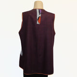 Maggy Pavlou Vest, Burgundy/Silver, S