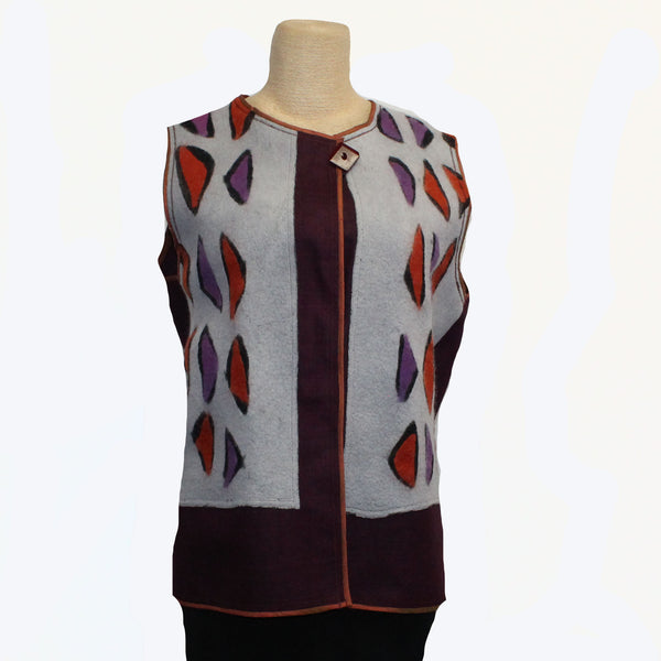 Maggy Pavlou Jacket, Wine/Multi-Color, M – Santa Fe Weaving Gallery