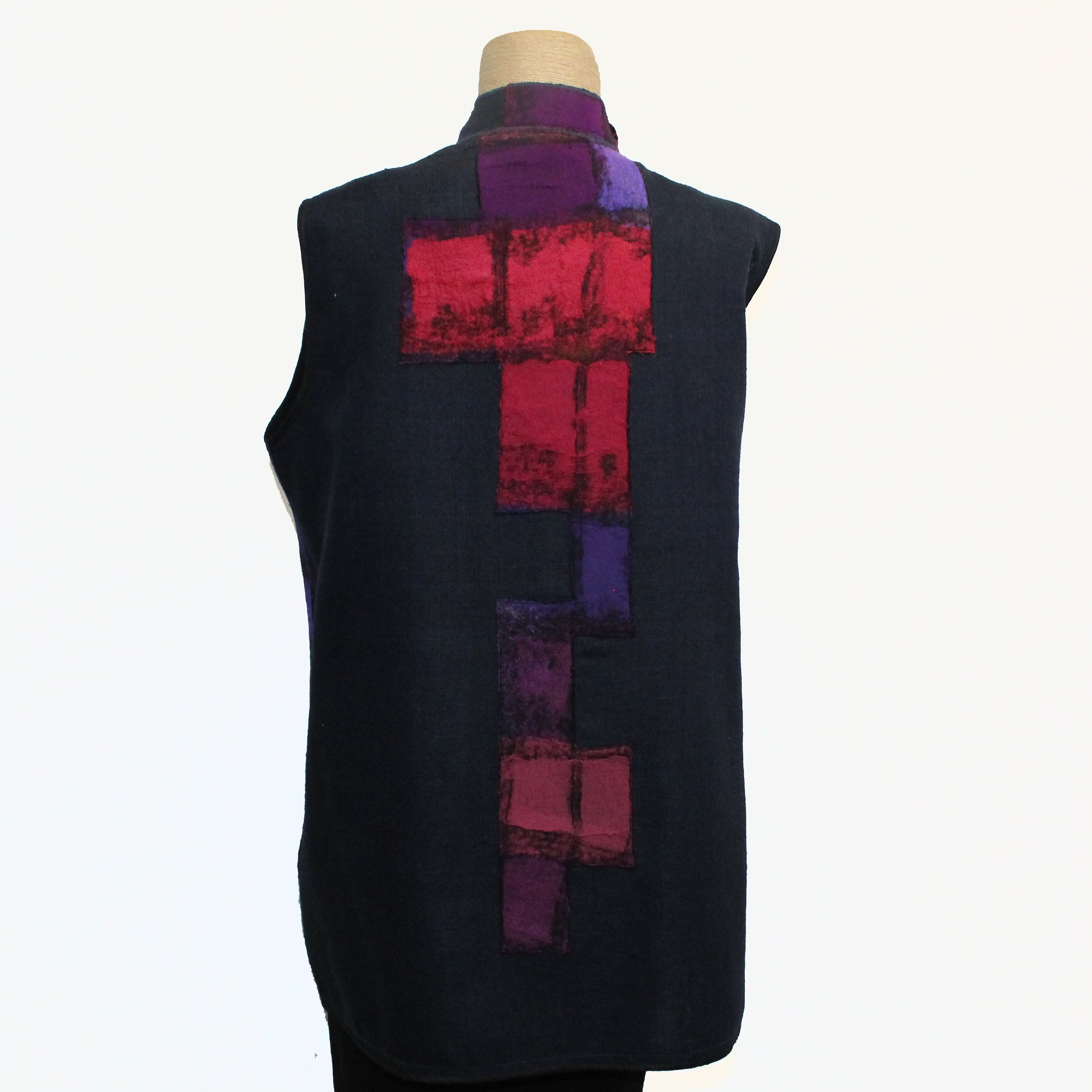 Maggy Pavlou Vest, Black/Red/Multi-Color, M
