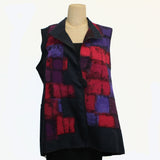 Maggy Pavlou Vest, Black/Red/Multi-Color, M