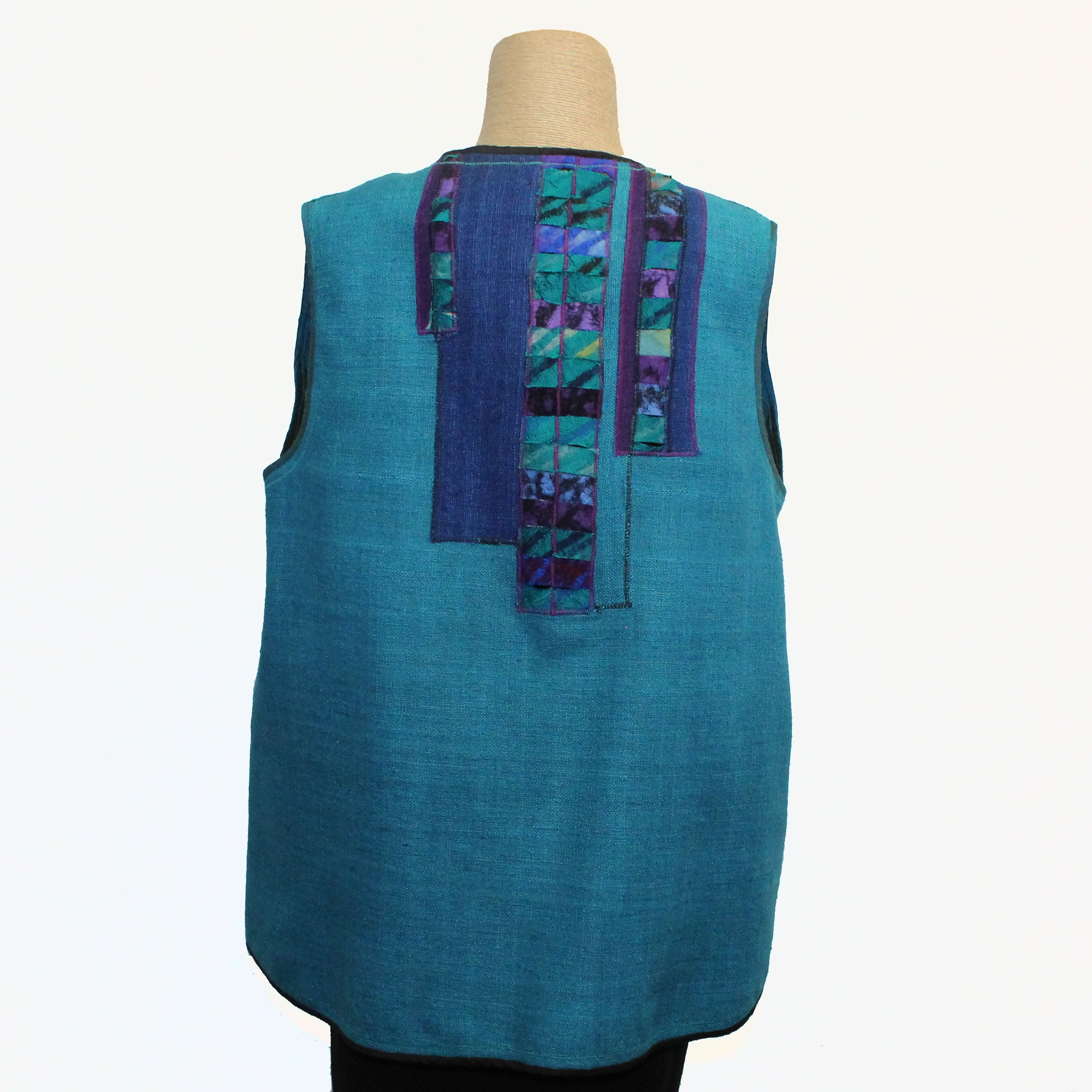 Maggy Pavlou Vest, Turquoise/Multi-Color, S