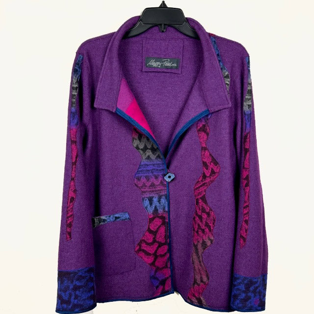 Maggy Pavlou Jacket, Plum/Multi-Color, M – Santa Fe Weaving Gallery