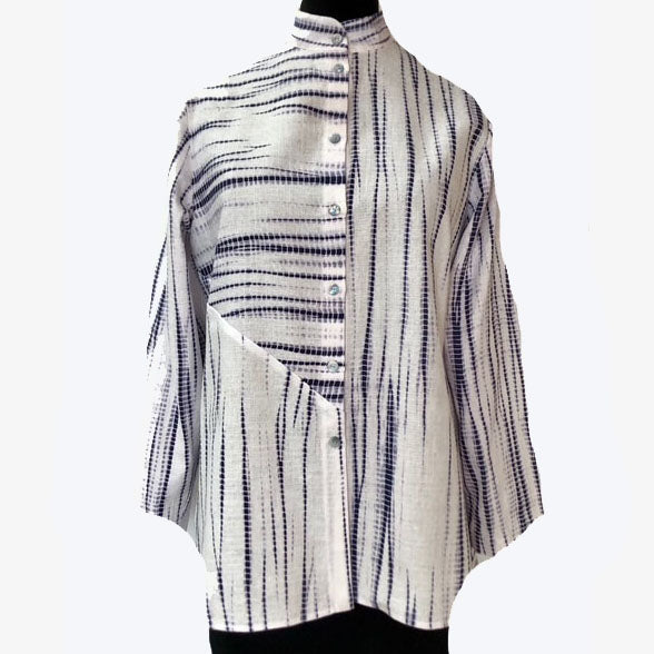 Doshi Shirt, Button-Up, Eggplant/White, M