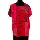 Doshi Top, Rhythm, Indigo, Red, M