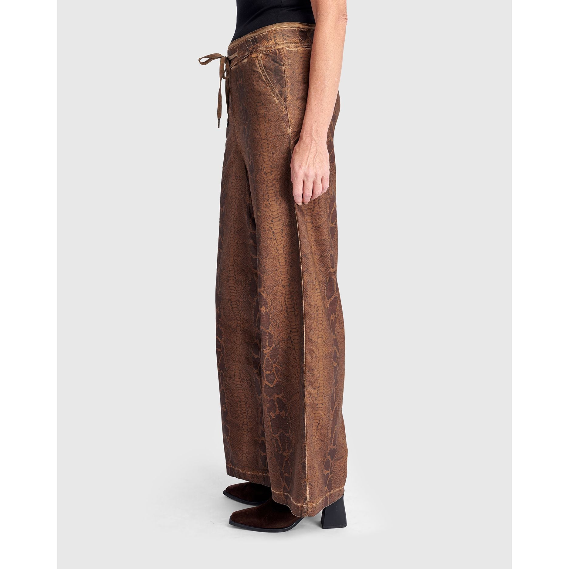 Alembika Pants, Stretch, Wide Python, Brown L
