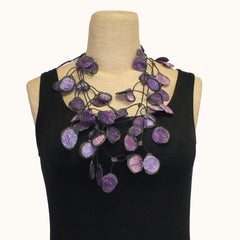 Annemieke Broenink Necklace, Batik, Purple