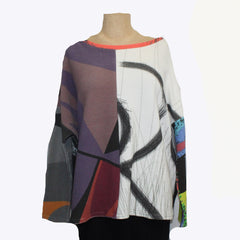 Andrea Geer Boxy Top, Reversible, Multi-Color, M/L, #1