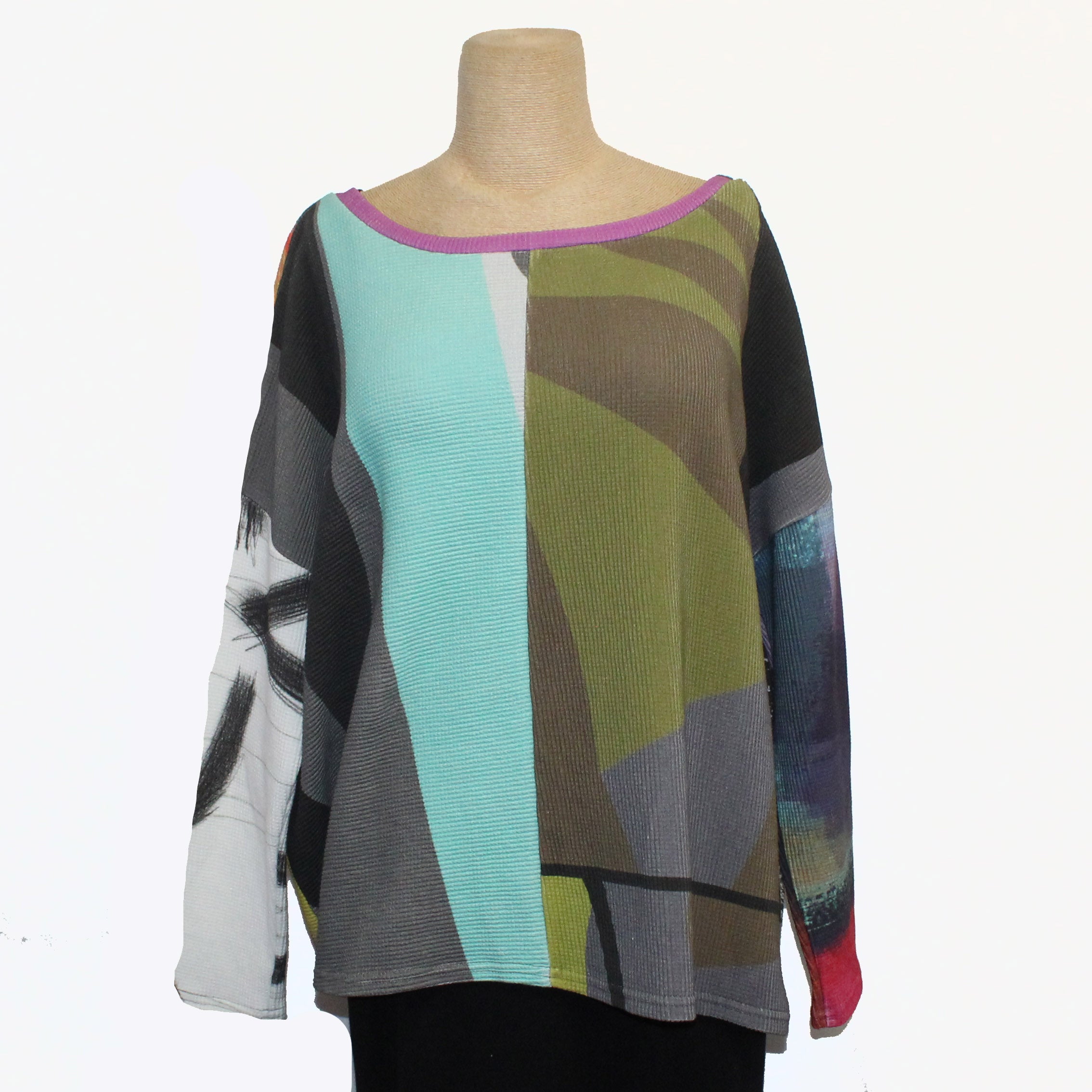 Andrea Geer Boxy Top, Reversible, Multi-Color, M/L, #2