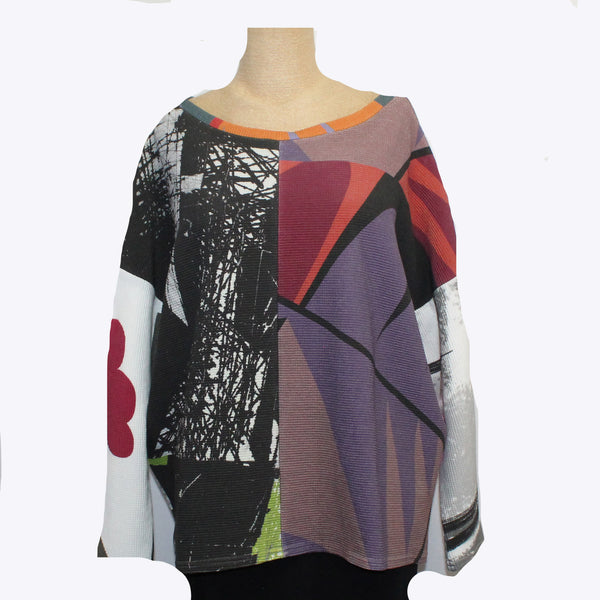 Andrea Geer Boxy Top, Reversible, Multi-Color, M/L, #3
