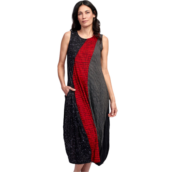 Alembika Dress, Sprinkle/Pinstripe/Red XS & M