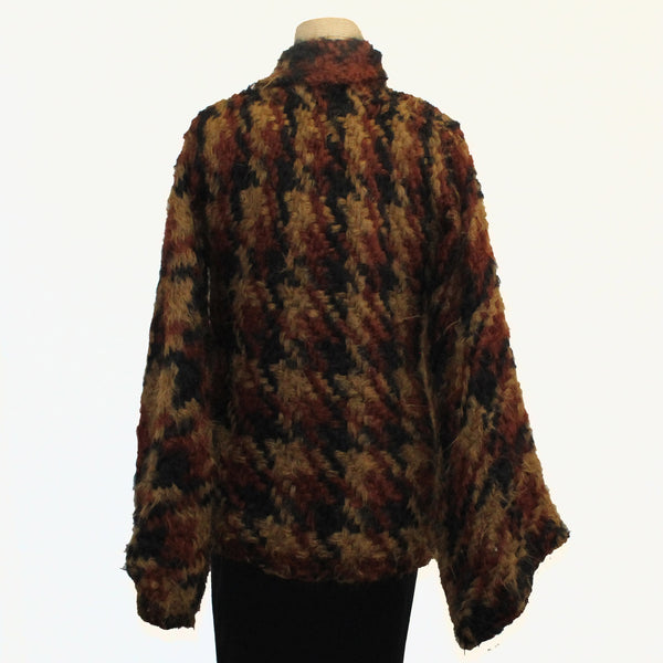 Amano Jacket, Houndstooth, Alpaca, Gold/Cognac/Black