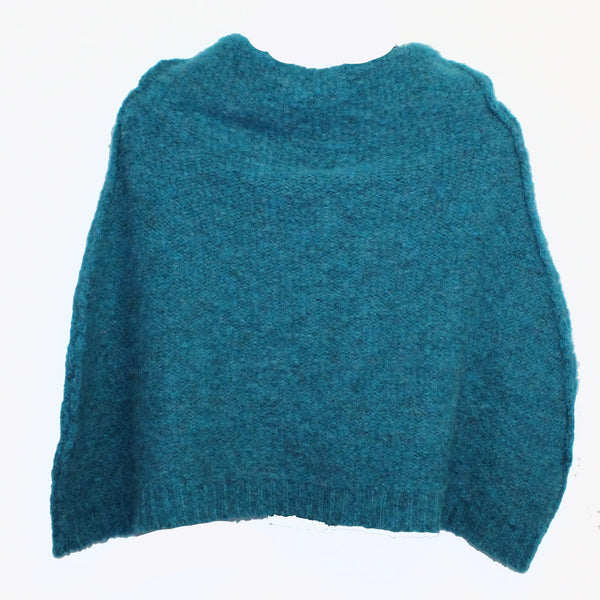 Amano Shrug, Alpaca, Foil Handprint, Peacock/Old Gold S