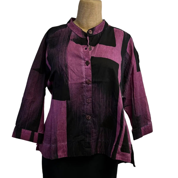 Adverb Shirt, After, Fuchsia/Black XS, M & L