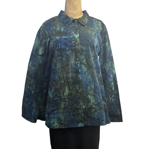 Adverb Shirt, Anywhere, Elements, Blue/Aqua/Brown/Olive XS, S & M