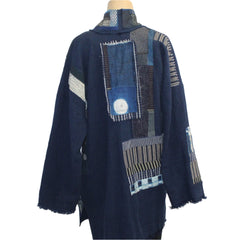 Catherine Bacon Kimono, Fragments of Midnight, Indigo Mosaic OS Fits M-XL