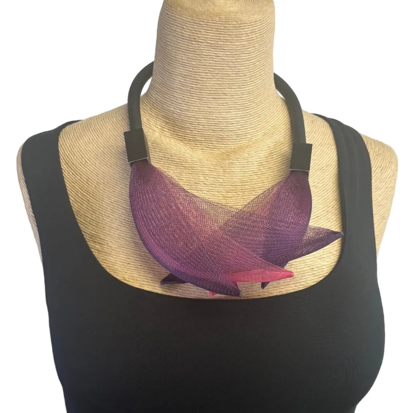 Christina Brampti Necklace, Mesh, Wings, Purple/Pink