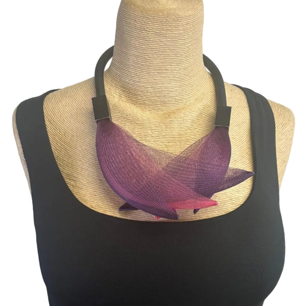 Christina Brampti Necklace, Mesh, Wings, Purple/Pink