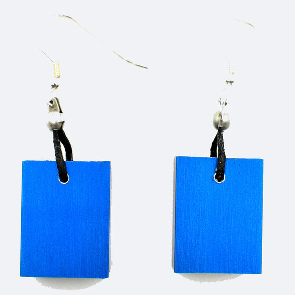 Christina Brampti Earrings, Cube, Blue