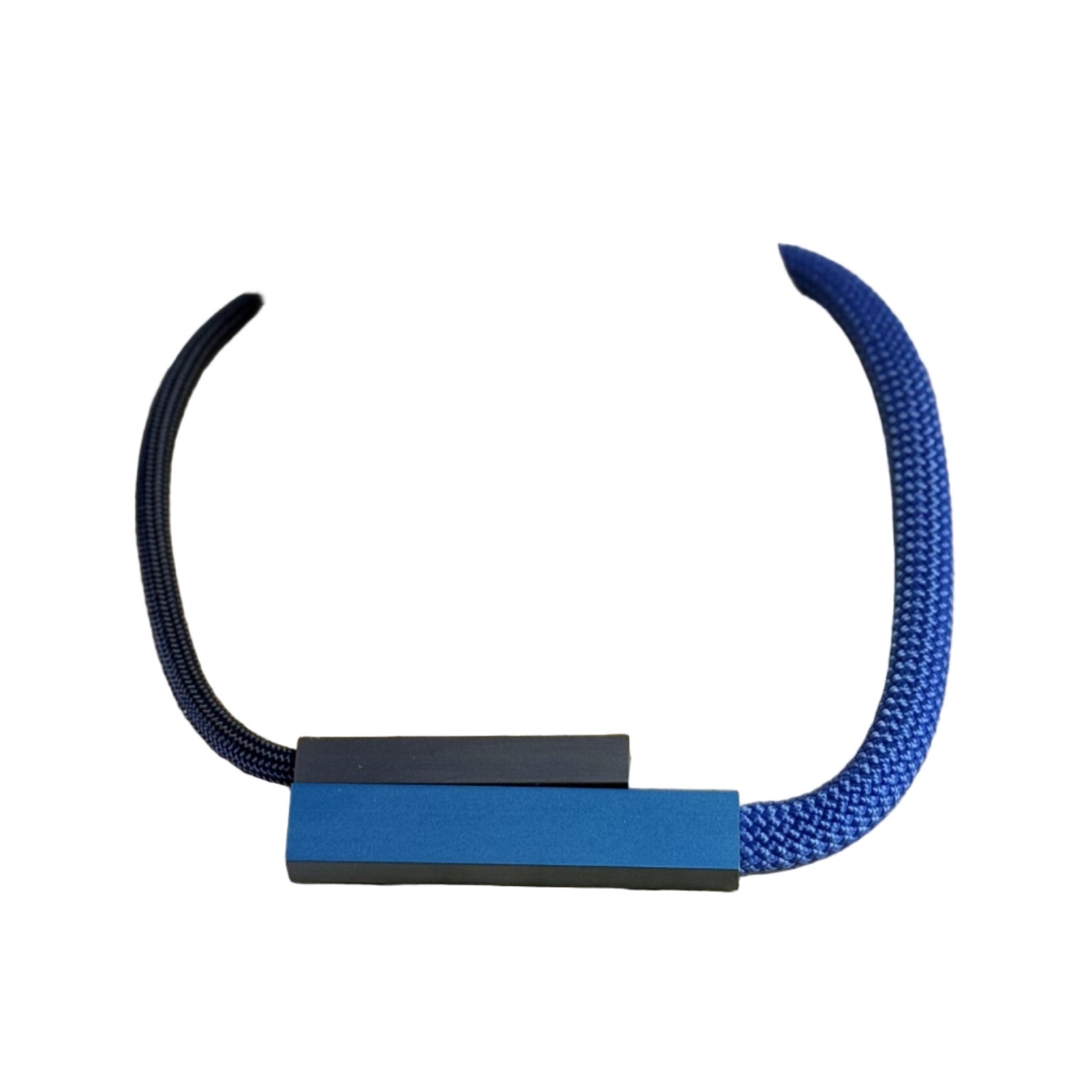 Christina Brampti Necklace, Aluminum Bars, Blue/Grey